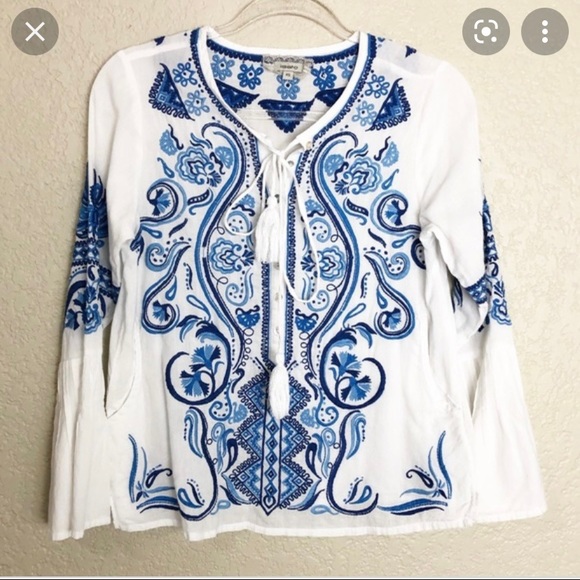 Gorgeous Anthropologie boho top. Never worn. - Picture 4 of 10